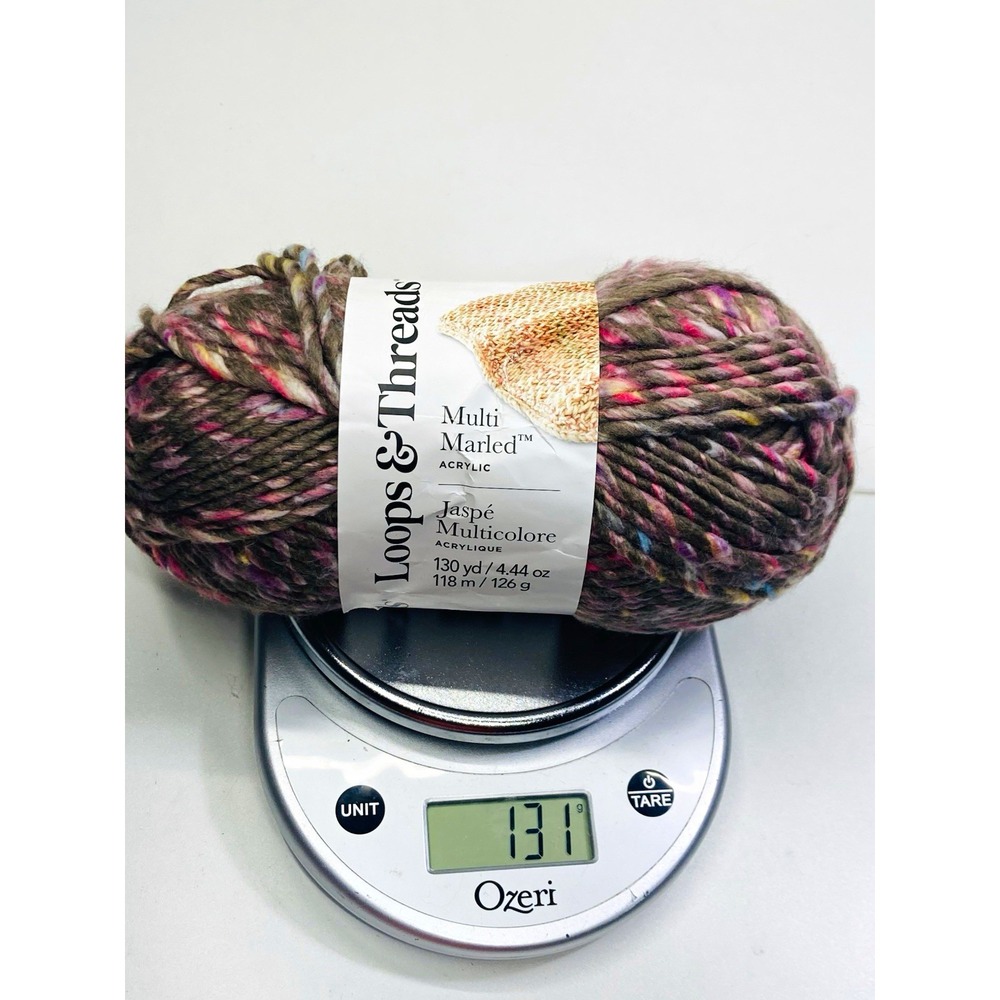 NEW Loops & Threads Multi Marled Acrylic Bulky #5 Yarn Coastal Cabin 130yd 4.4oz